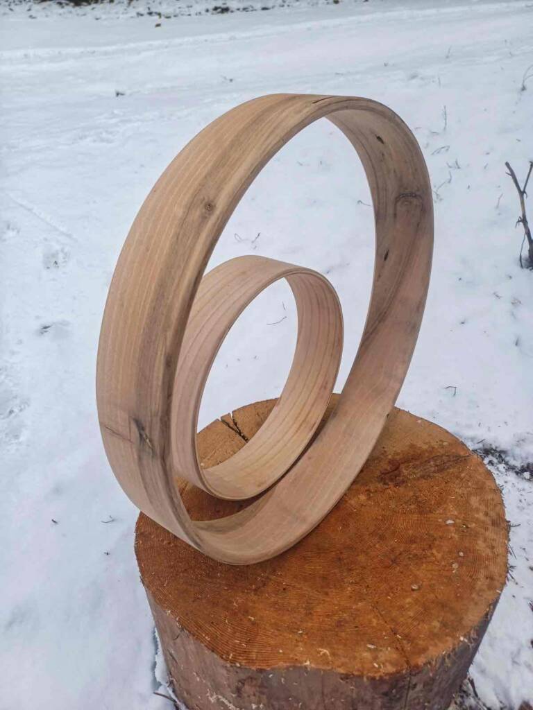 Trommelrahmen im Schnee
